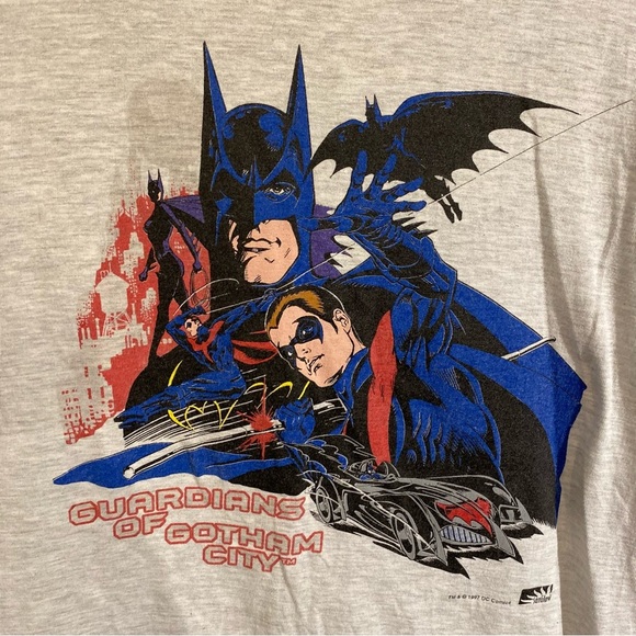 Vintage Batman teeshirt 1997 DC Comics Guardians of Gotham City Batman & Robin - Picture 4 of 10